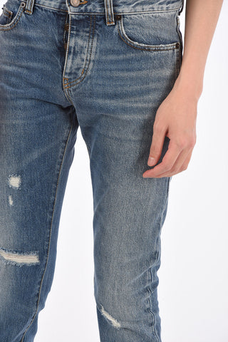 slim fit Destroyed jeans 15 cm