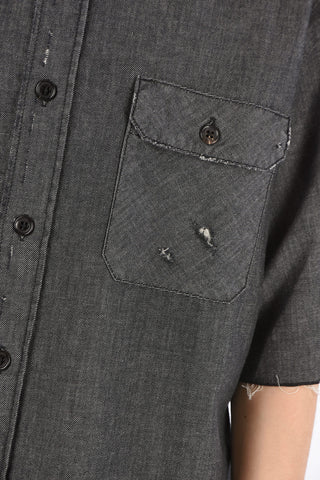 Short Sleeve Distressed Shirt