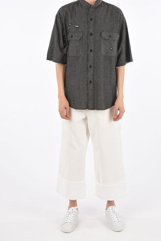 Short Sleeve Distressed Shirt