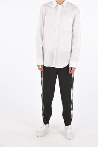 Spread Collar Shirt with Monogram Back Patch