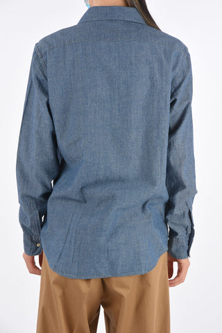 Patch Pocket Spread Collar Shirt