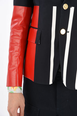 Slim Fit PAINTED STRIPE 3 Button Blazer