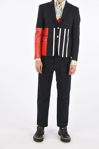 Slim Fit PAINTED STRIPE 3 Button Blazer