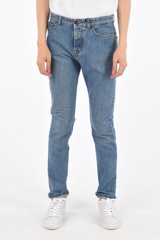 15cm Mid-rise waist straight fit jeans