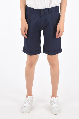 NATURAL Cotton and Linen Shorts with Belt Loops