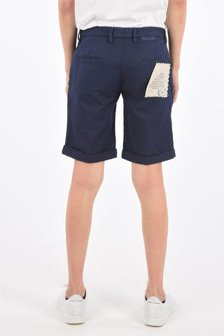 NATURAL Cotton and Linen Shorts with Belt Loops