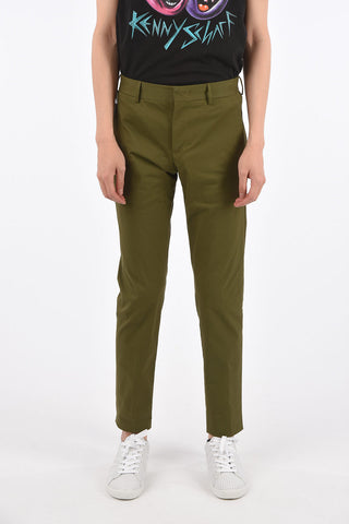 Stretch Cotton EPSILON Pants with Hidden Closure
