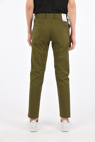 Stretch Cotton EPSILON Pants with Hidden Closure