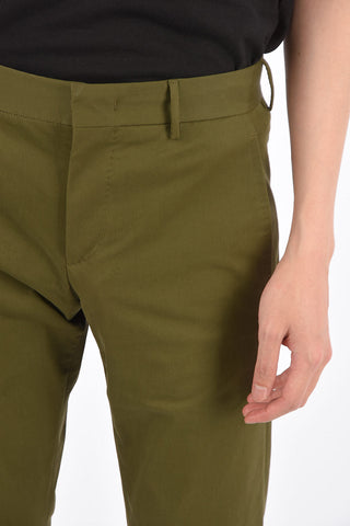 Stretch Cotton EPSILON Pants with Hidden Closure