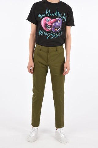Stretch Cotton EPSILON Pants with Hidden Closure