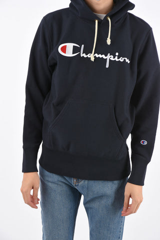 embroidered logo hoodie sweatshirt