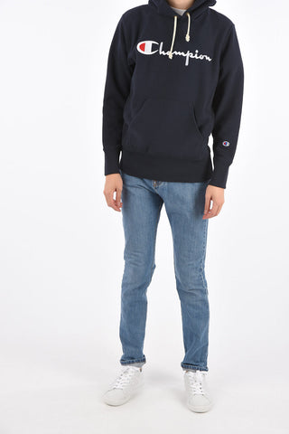 embroidered logo hoodie sweatshirt