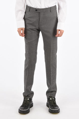 Virgin Wool 2-Button Suit With Jetted Pocket