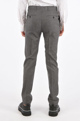 Virgin Wool 2-Button Suit With Jetted Pocket