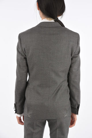 Virgin Wool 2-Button Suit With Jetted Pocket