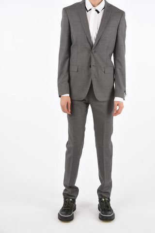 Virgin Wool 2-Button Suit With Jetted Pocket