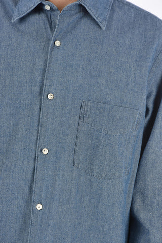 Patch Pocket Spread Collar Shirt