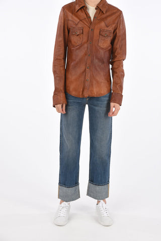 leather shirt