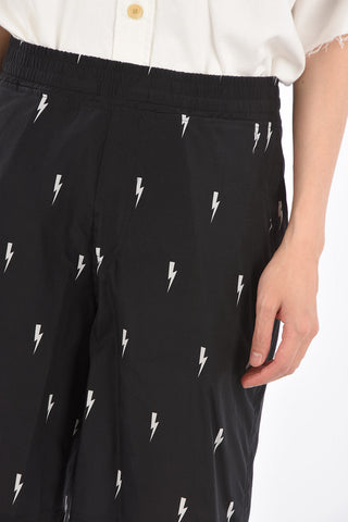 printed drawstring shorts