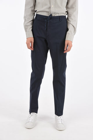 Jetted Pocket Slim Fit Pants with Drawstring
