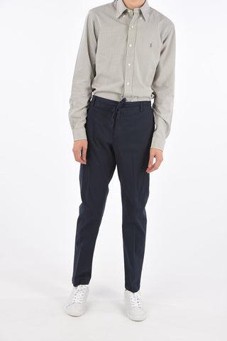 Jetted Pocket Slim Fit Pants with Drawstring