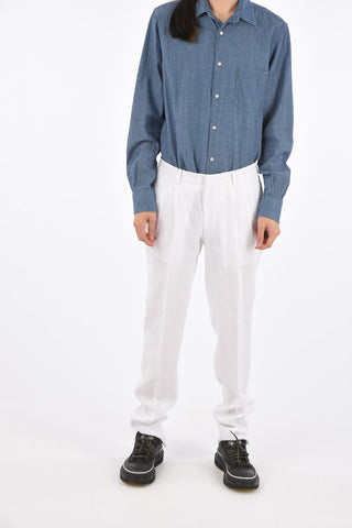 Double Pleat Linen Pants