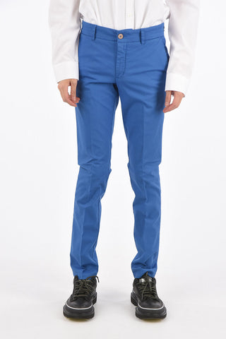 Stretch Cotton Cigarette Pants 