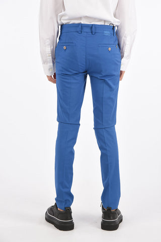 Stretch Cotton Cigarette Pants 