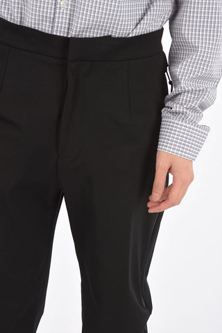 Mid-rise waist straight pants
