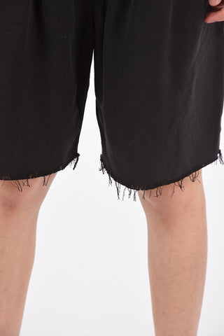 Mid-rise waist double pleat shorts