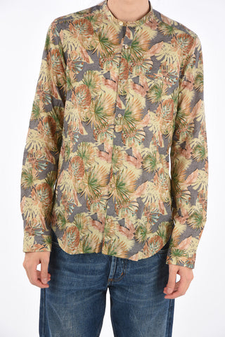 camicia stampa floreale collo coreana