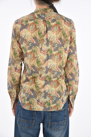 camicia stampa floreale collo coreana