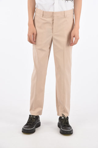 Mid-rise waist slim fit pants