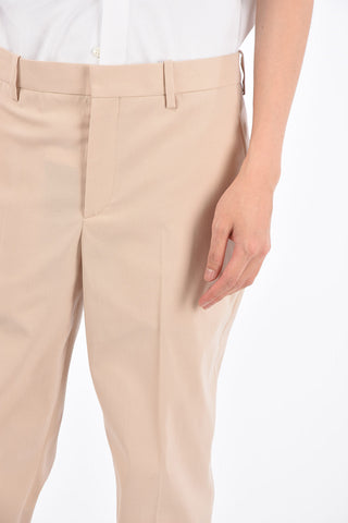 Mid-rise waist slim fit pants