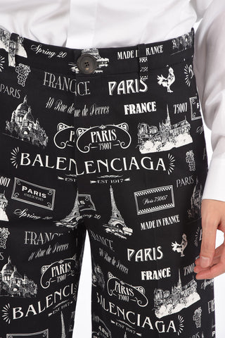 PARIS Printed Straight Fit Pants