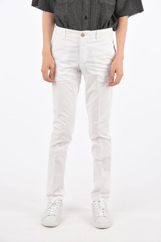 Stretch Cotton Cigarette Pants
