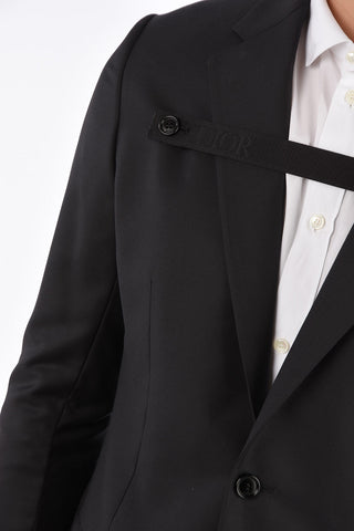 Lined Blazer with Monogram Application