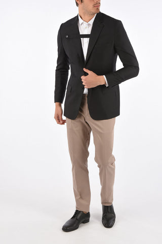 Lined Blazer with Monogram Application