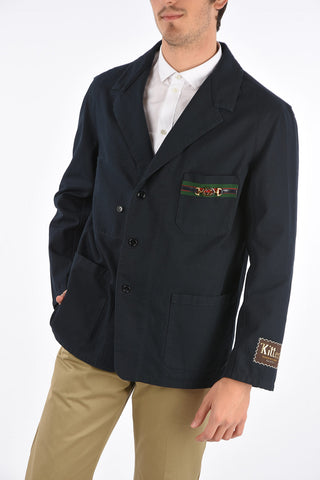 MAISON DE L'AMOUR blazer in cotone senza spacchi
