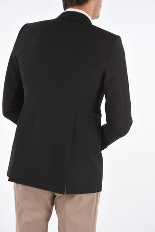 Blazer with Coated Peaked Lapel