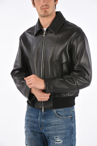 leather outerwear jacket