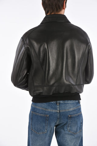 leather outerwear jacket