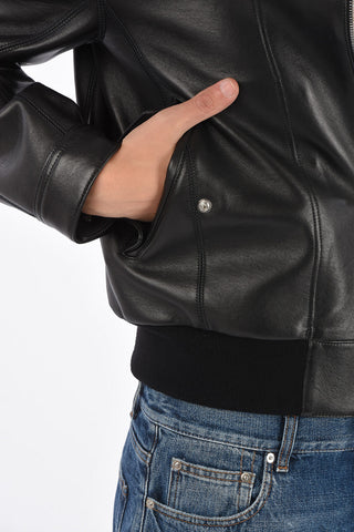 leather outerwear jacket