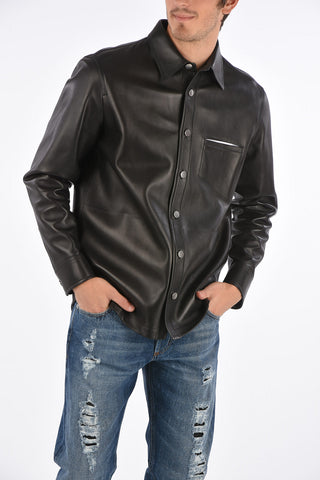 leather SEMIPLONGE' outerwear jacket