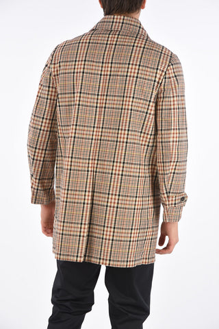 tartan BERTOCCO BOBO balmacaan coat