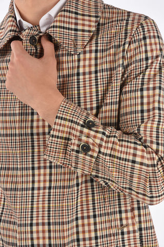 tartan BERTOCCO BOBO balmacaan coat