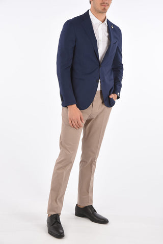 Wool Unlined Jetted Pocket Blazer
