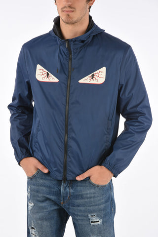 giubbotto Kway con Dettagli Occhi
