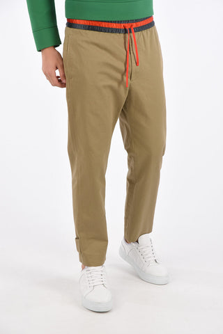 drawstring waist straight pants