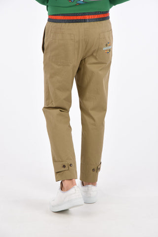 drawstring waist straight pants